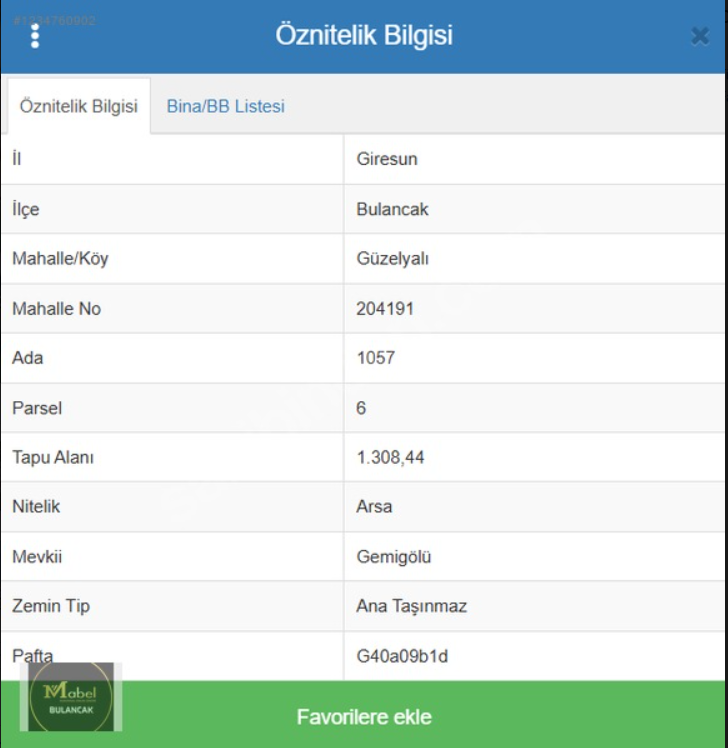 MABEL GAYRİMENKUL GÜZELYALI MH. FUL DENİZ MANZARALI ARSA